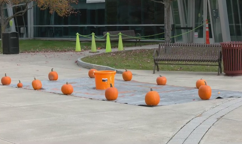 students take part in hvcc pumpkin palooza pumpkin launch