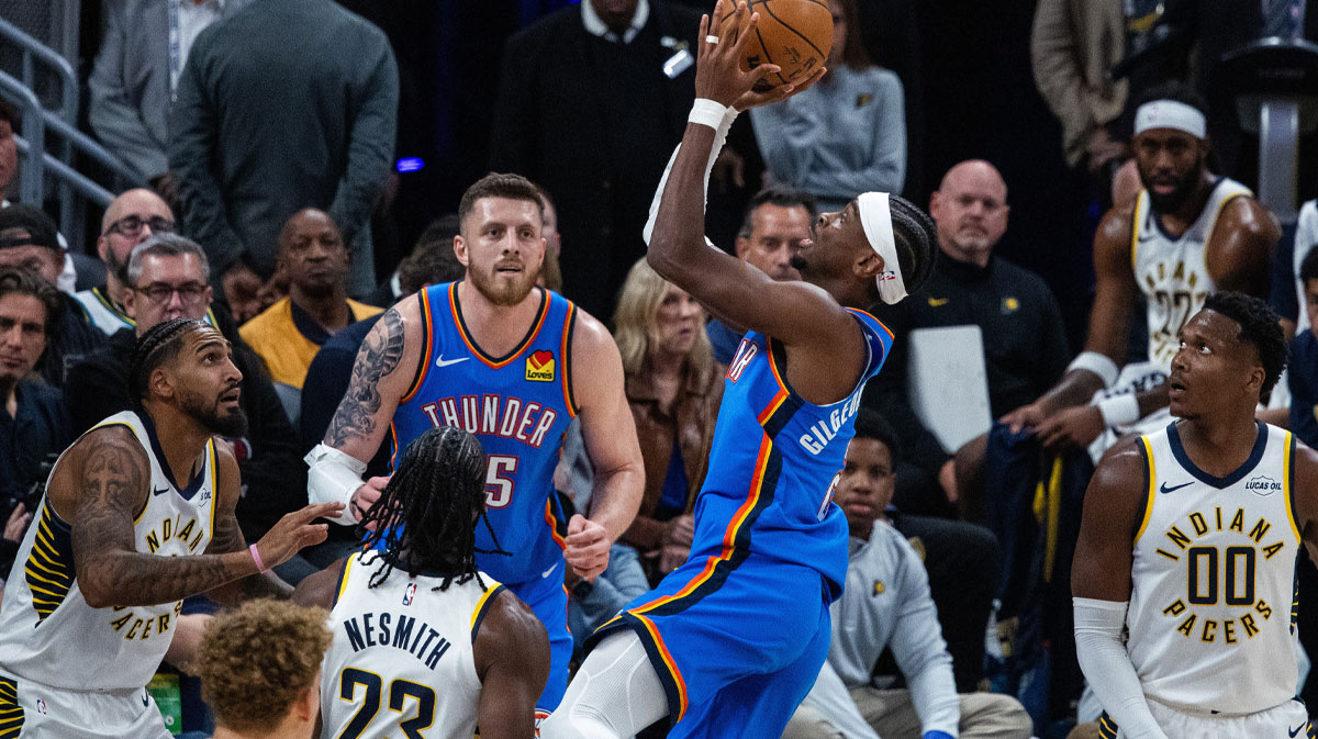 thunder guard shai gilgeous alexander 2 shoots the ball
