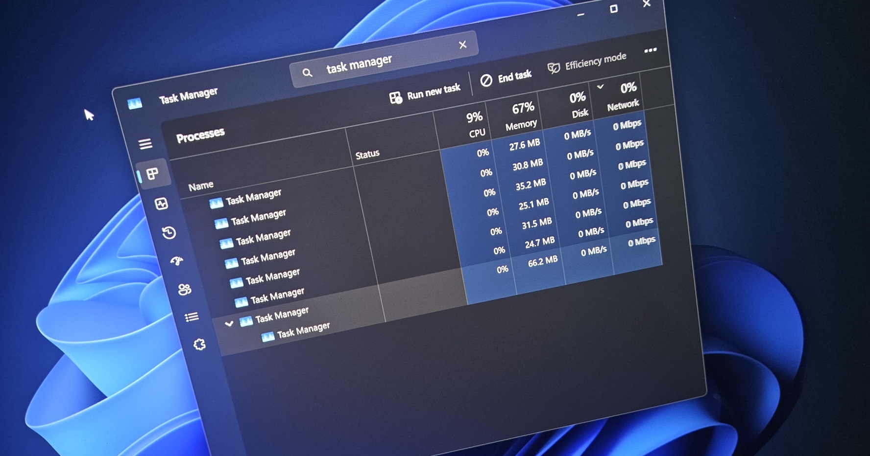 windows 11 kb5067036 task manager issue
