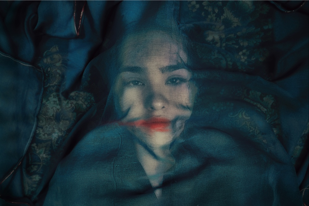 a fox under a pink moon