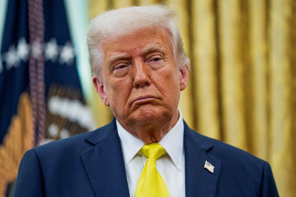 u s president donald trump listens to remarks during a swearing in ceremony for administrator of the centers for medicare and m